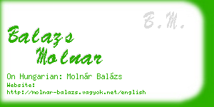 balazs molnar business card